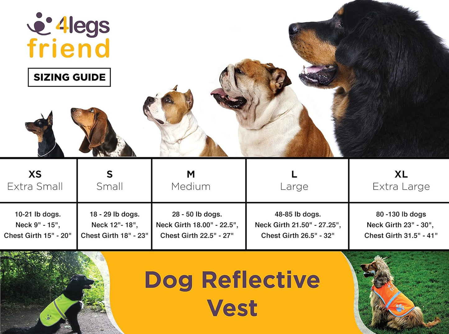 Safety Reflective Vest for Dogs - High Visibility for Outdoor Activity Day and Night, Protect Your Pet from Cars & Hunting Accidents