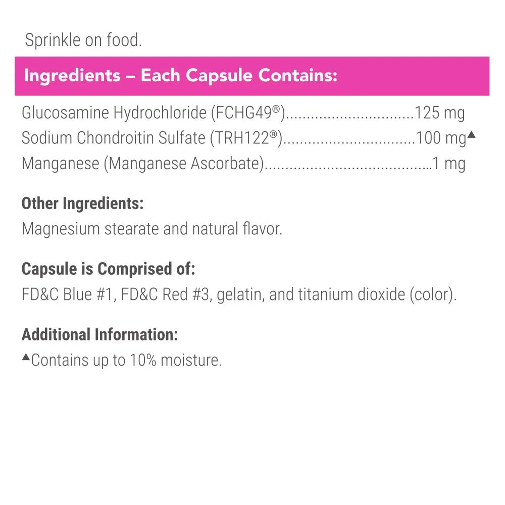 Nutramax Cosequin for Cats Joint Health Supplement, Contains Glucosamine for Cats, plus Chondroitin, and Omega-3S, Supports Joint and Skin and Coat Health, for All Sizes, 80 Sprinkle Capsules