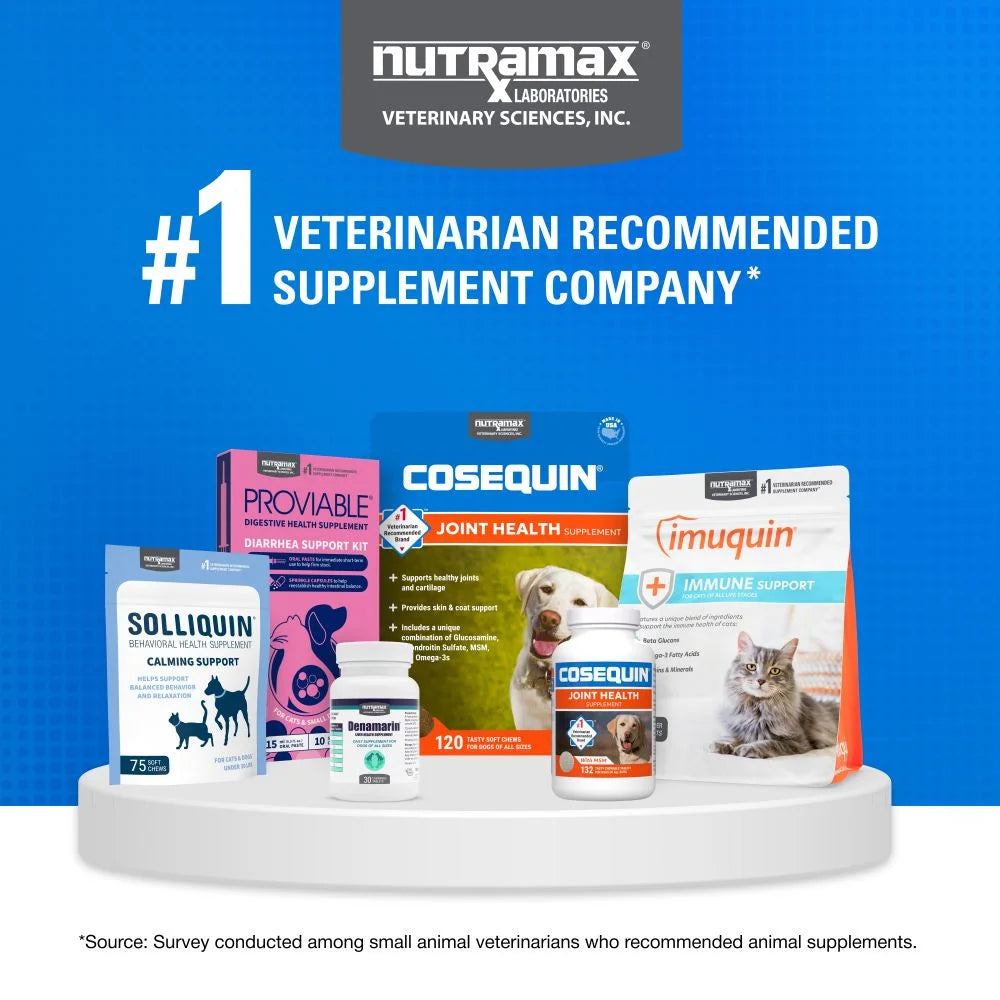 Nutramax Cosequin for Cats Joint Health Supplement, Contains Glucosamine for Cats, plus Chondroitin, and Omega-3S, Supports Joint and Skin and Coat Health, for All Sizes, 80 Sprinkle Capsules