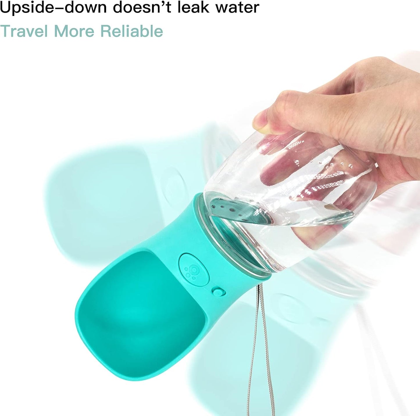 Thirsty Pooch's Portable Puddle Party: 12oz Woof Water Bottle & Bowl Combo - No BPA, Just Bark-tastic Hydration!