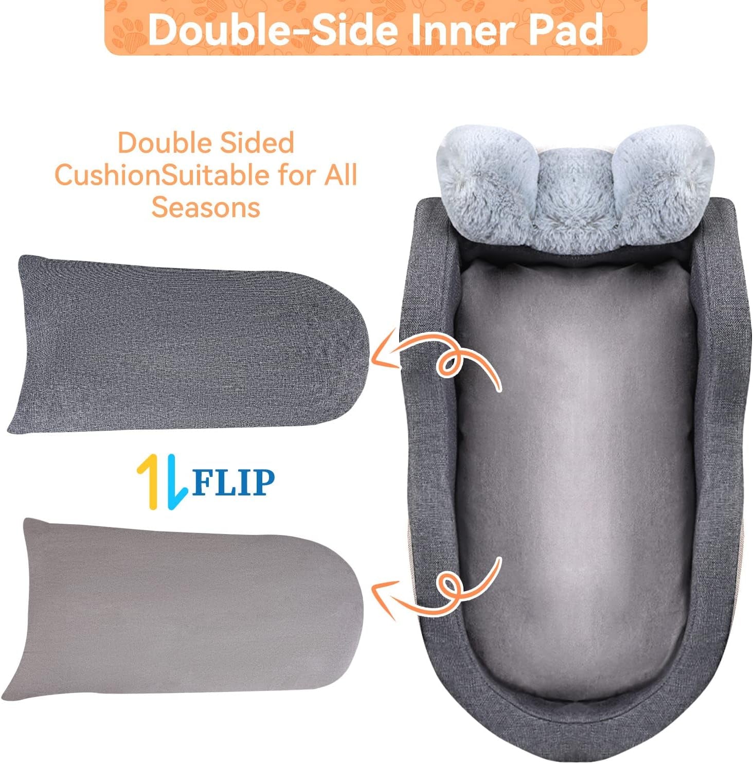 Pooch Palace on Wheels: The Royal Recliner for Pocket-Sized Paws (Dapper Dark Gray)