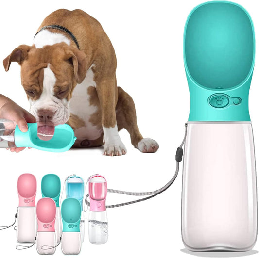 Thirsty Pooch's Portable Puddle Party: 12oz Woof Water Bottle & Bowl Combo - No BPA, Just Bark-tastic Hydration!