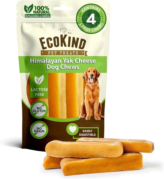 Yak Milk Dog Chews for Large Dogs, Yak Stick Dog Treats, Himalayan Dog Chews, 1 Lb Bag
