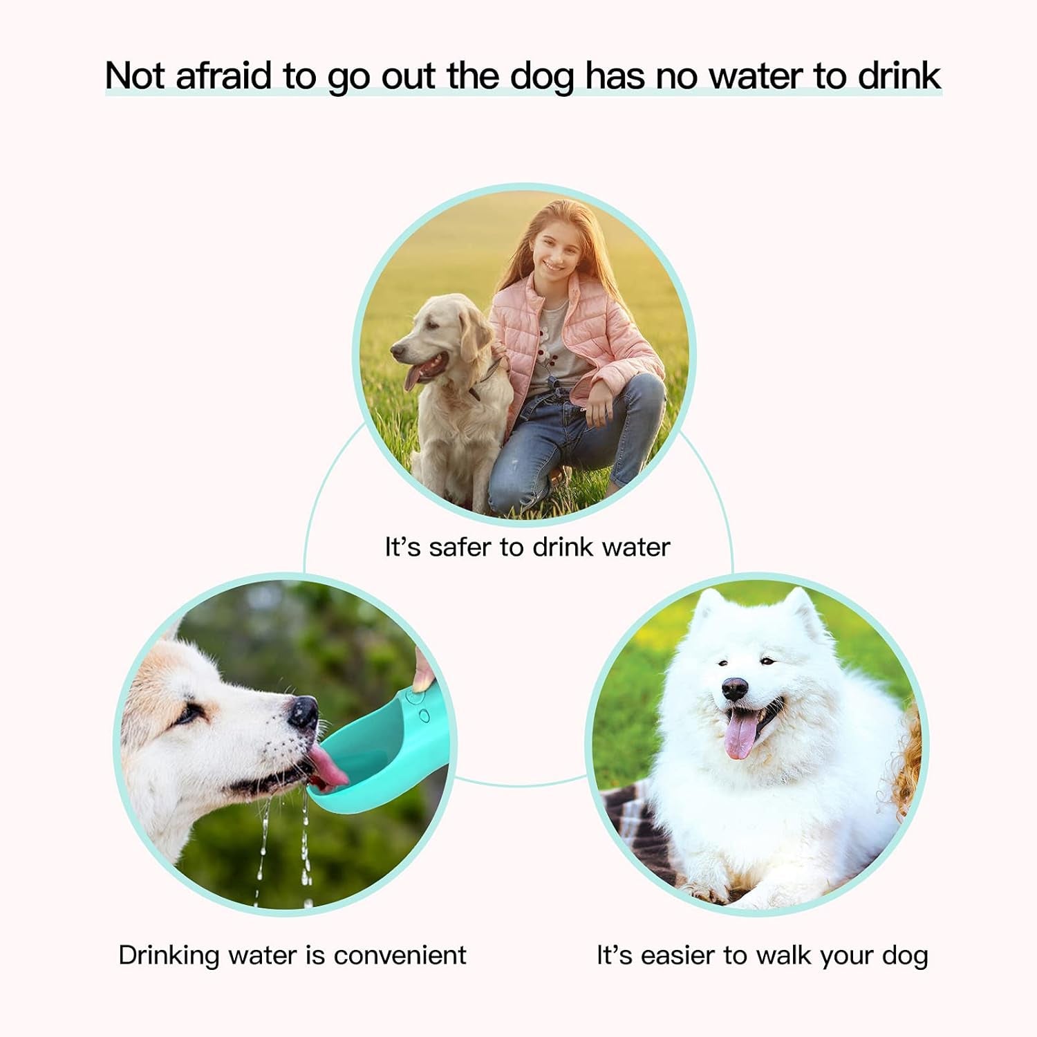 Thirsty Pooch's Portable Puddle Party: 12oz Woof Water Bottle & Bowl Combo - No BPA, Just Bark-tastic Hydration!