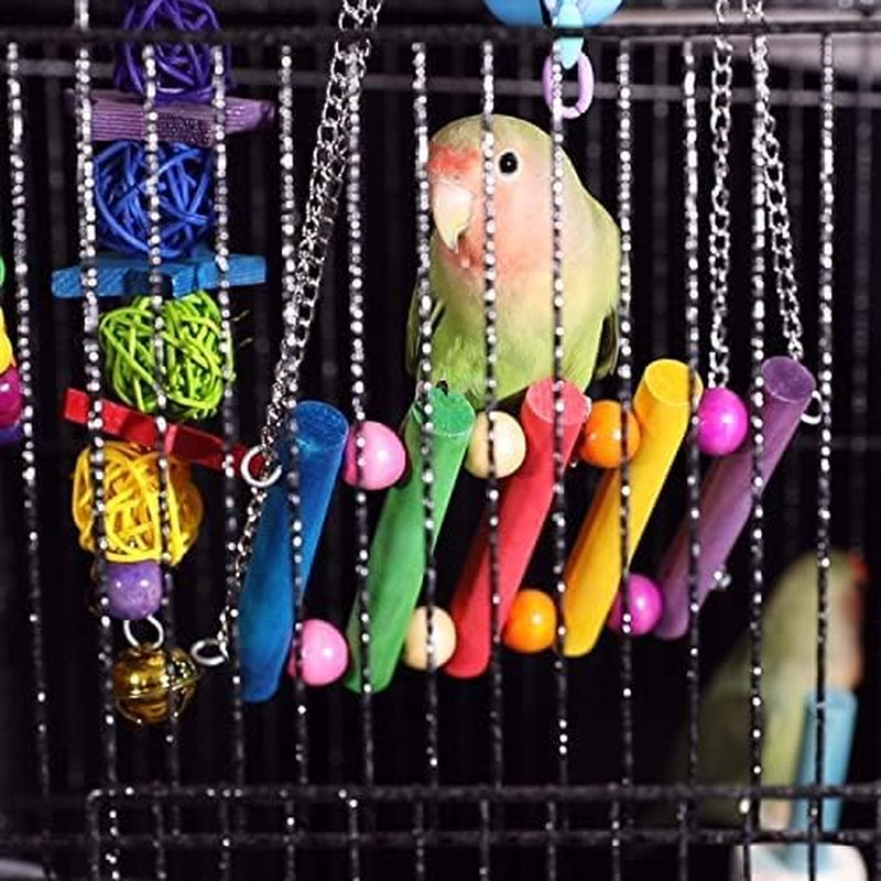 8-Pack of Fluffy Royal Ruckus: Swing, Chew, and Jingle Toys for Your Mini Feathered Divas and Dudes!