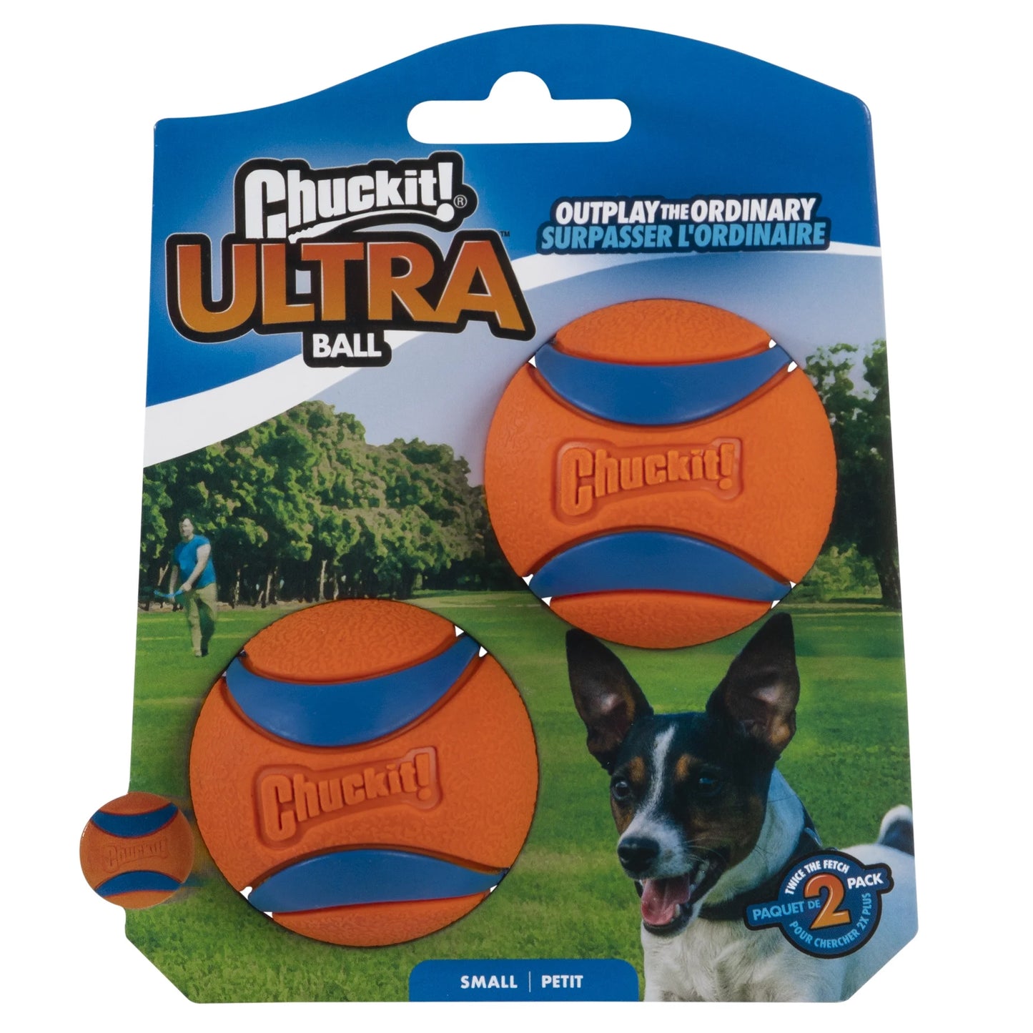 Ultra Ball Rubber Fetch Dog Toy, Small for Dogs up to 20 Lb, Pack of 2, Multcolor