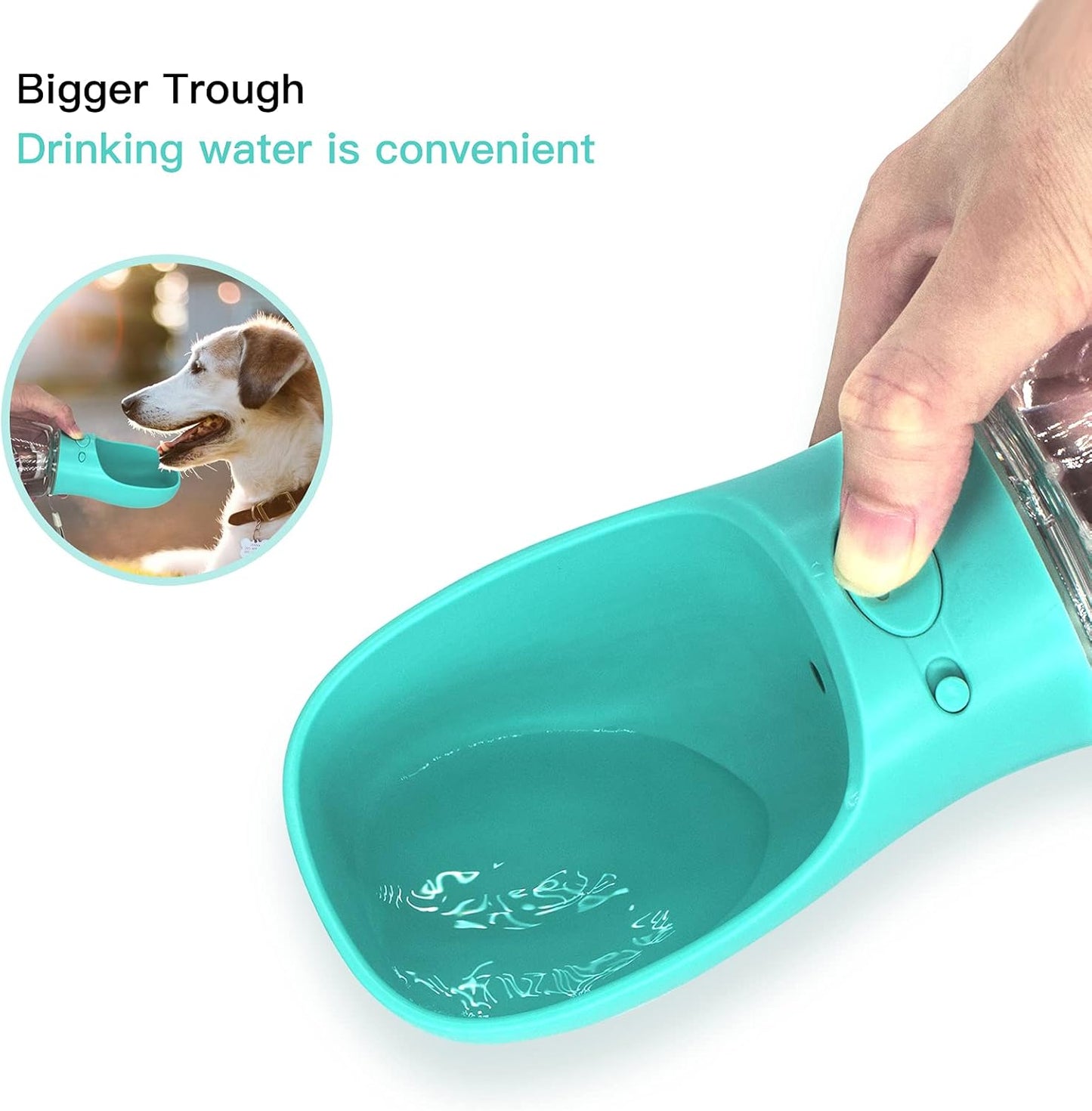Thirsty Pooch's Portable Puddle Party: 12oz Woof Water Bottle & Bowl Combo - No BPA, Just Bark-tastic Hydration!