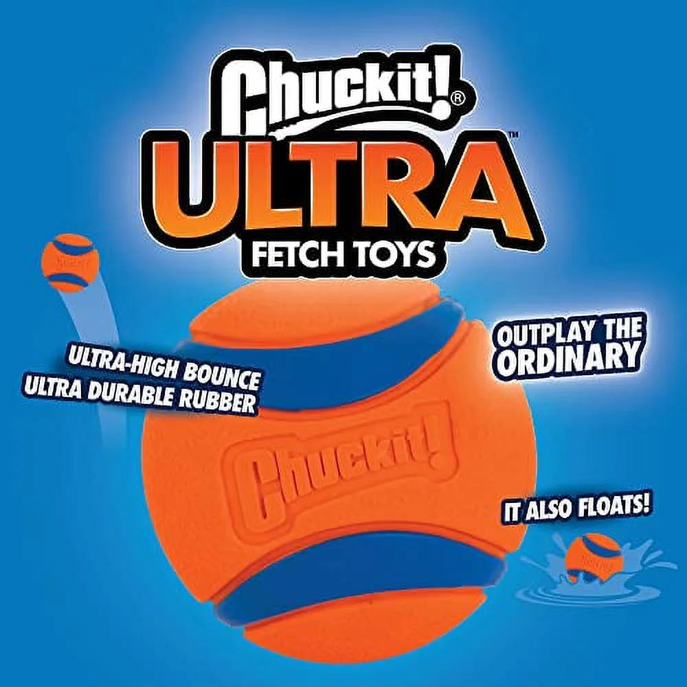 Ultra Ball Rubber Fetch Dog Toy, Small for Dogs up to 20 Lb, Pack of 2, Multcolor