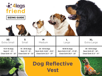 Safety Reflective Vest for Dogs - High Visibility for Outdoor Activity Day and Night, Protect Your Pet from Cars & Hunting Accidents