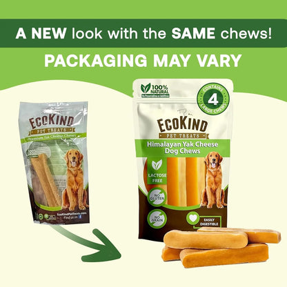 Yak Milk Dog Chews for Large Dogs, Yak Stick Dog Treats, Himalayan Dog Chews, 1 Lb Bag