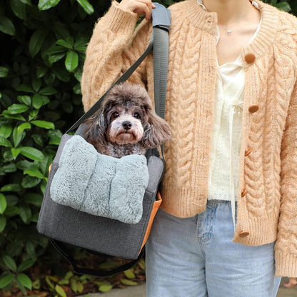 Pooch Palace on Wheels: The Royal Recliner for Pocket-Sized Paws (Dapper Dark Gray)