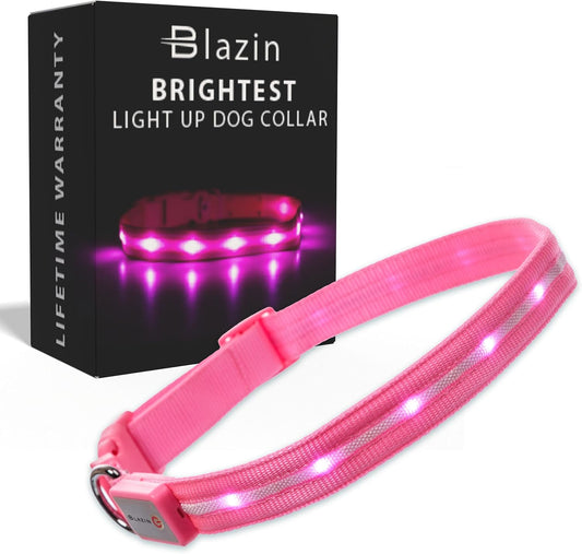 Glow-in-the-Dark Pup Bling - The Original Disco Collar for Dogs - Rechargeable, Waterproof, and Visible from Outer Space - Perfect for Posh Poodles and Chunky Chihuahuas!