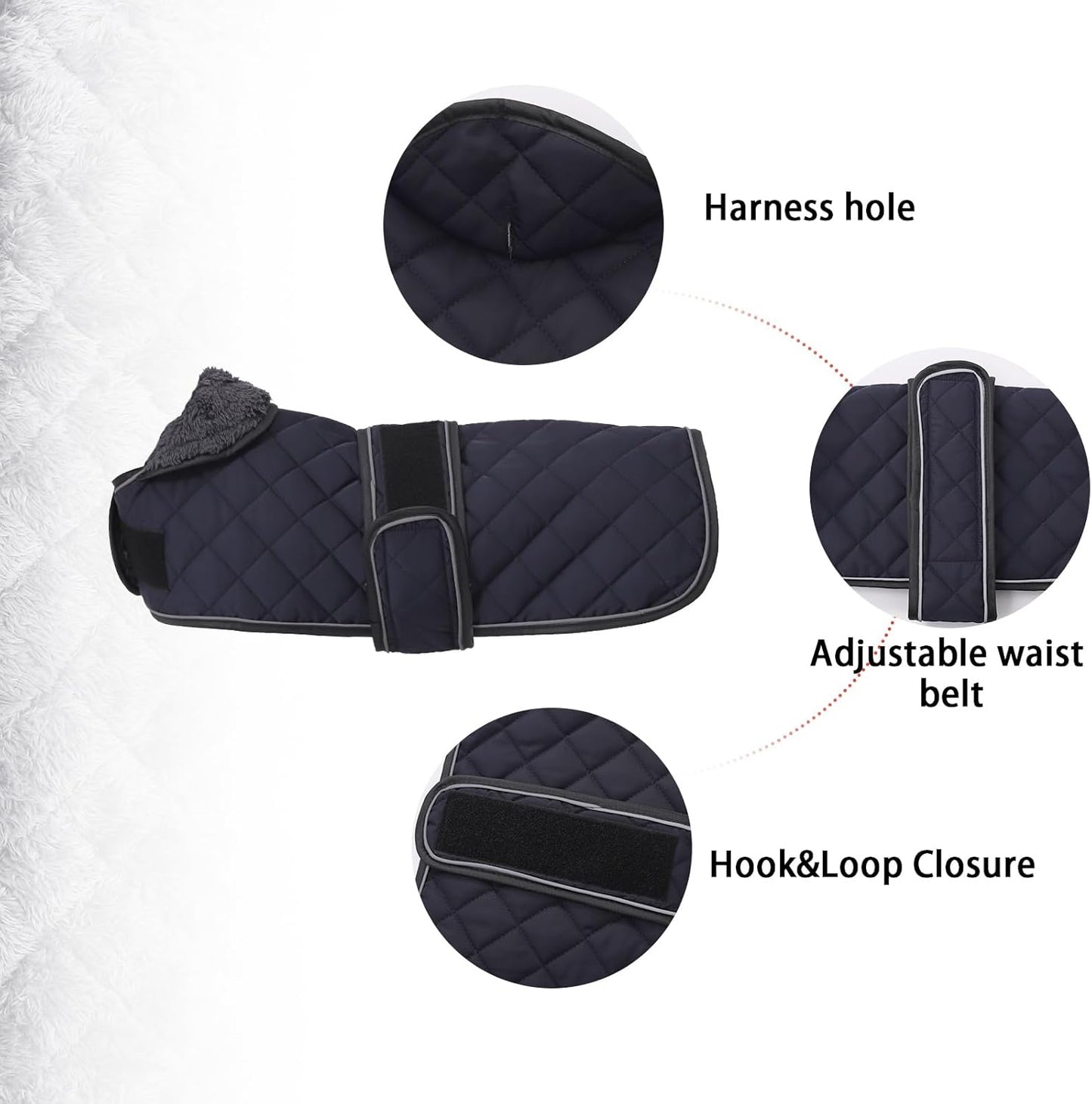 Dachshund Snuggie: The Ultimate Winter Fashion for Your Long Doggo, Complete with Fleecey Cuddles and Adjustable Snuggliness in Deep Blue - Size M